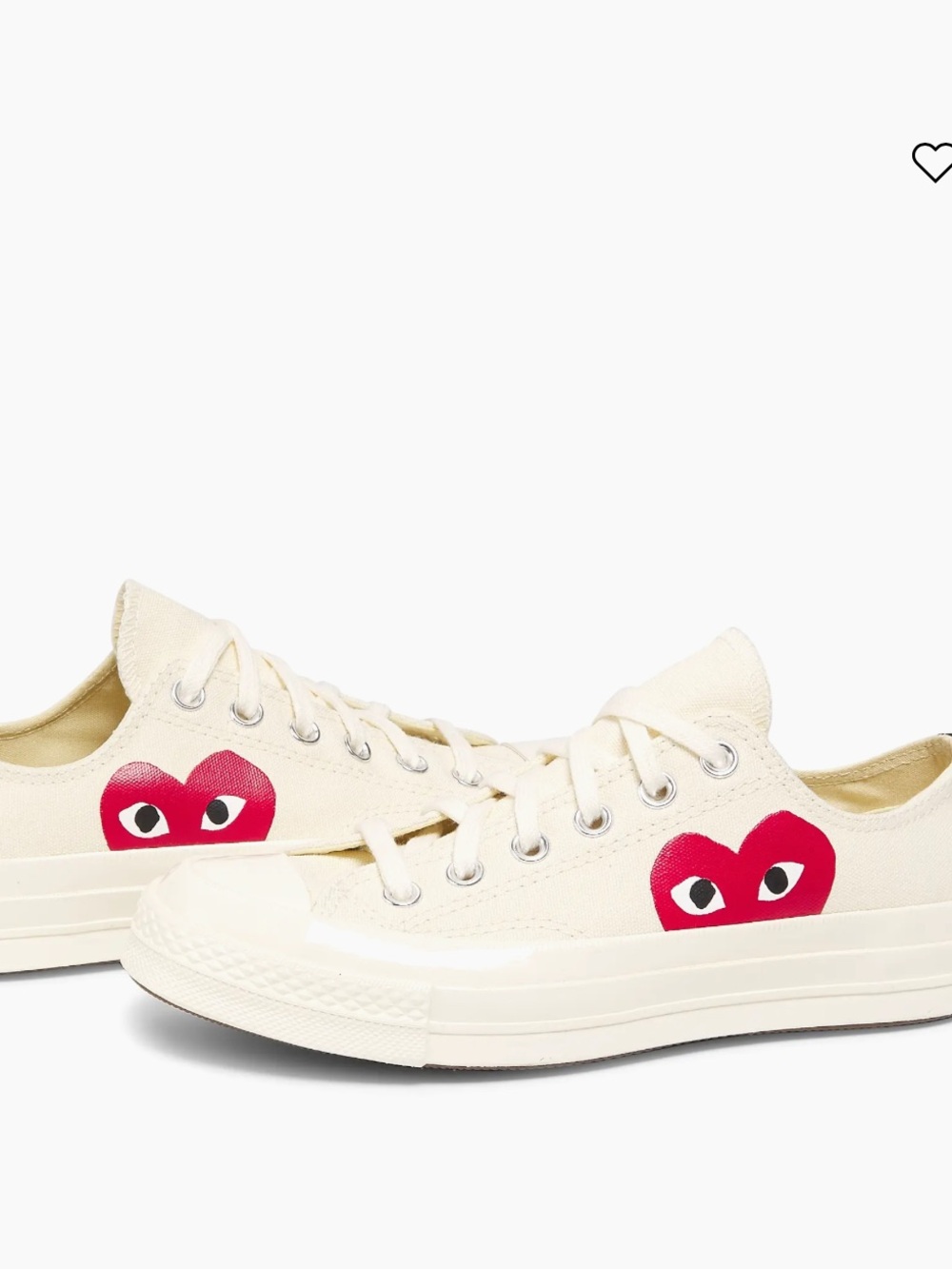 Comme des Garçons PLAY
Converse Women's Chuck Taylor
All Star Low-Top Sneakers
